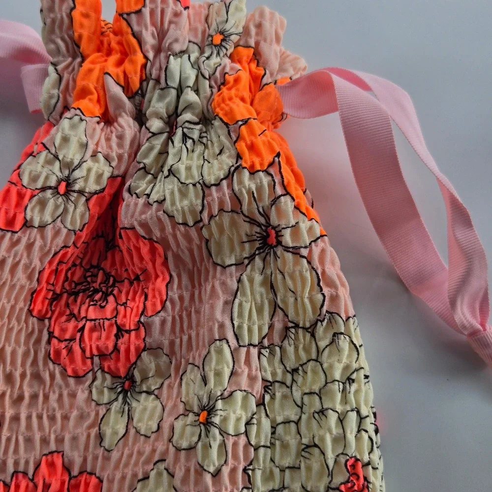 TRIANGL Floral‎ Drawstring Bag Pouch Makeup Swim Bikini Lingerie Travel
